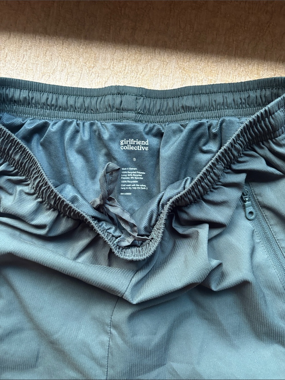 Girlfriend Collective small Olive Green Athletic Shorts - women’s - Picture 2 of 2